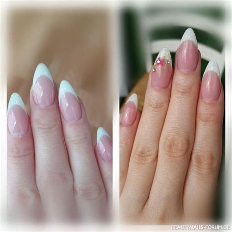 french nails mandelform|Classic Mandelform French Nails